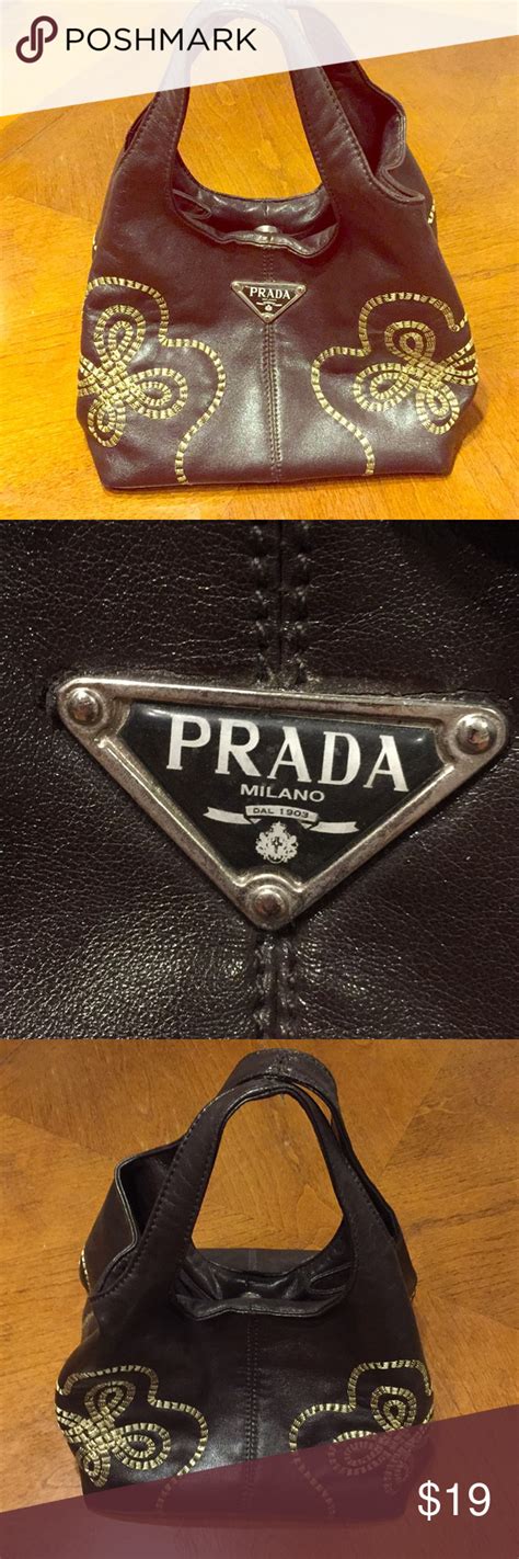 vintage black satin prada with tassels on zippers|Prada vintage handbags.